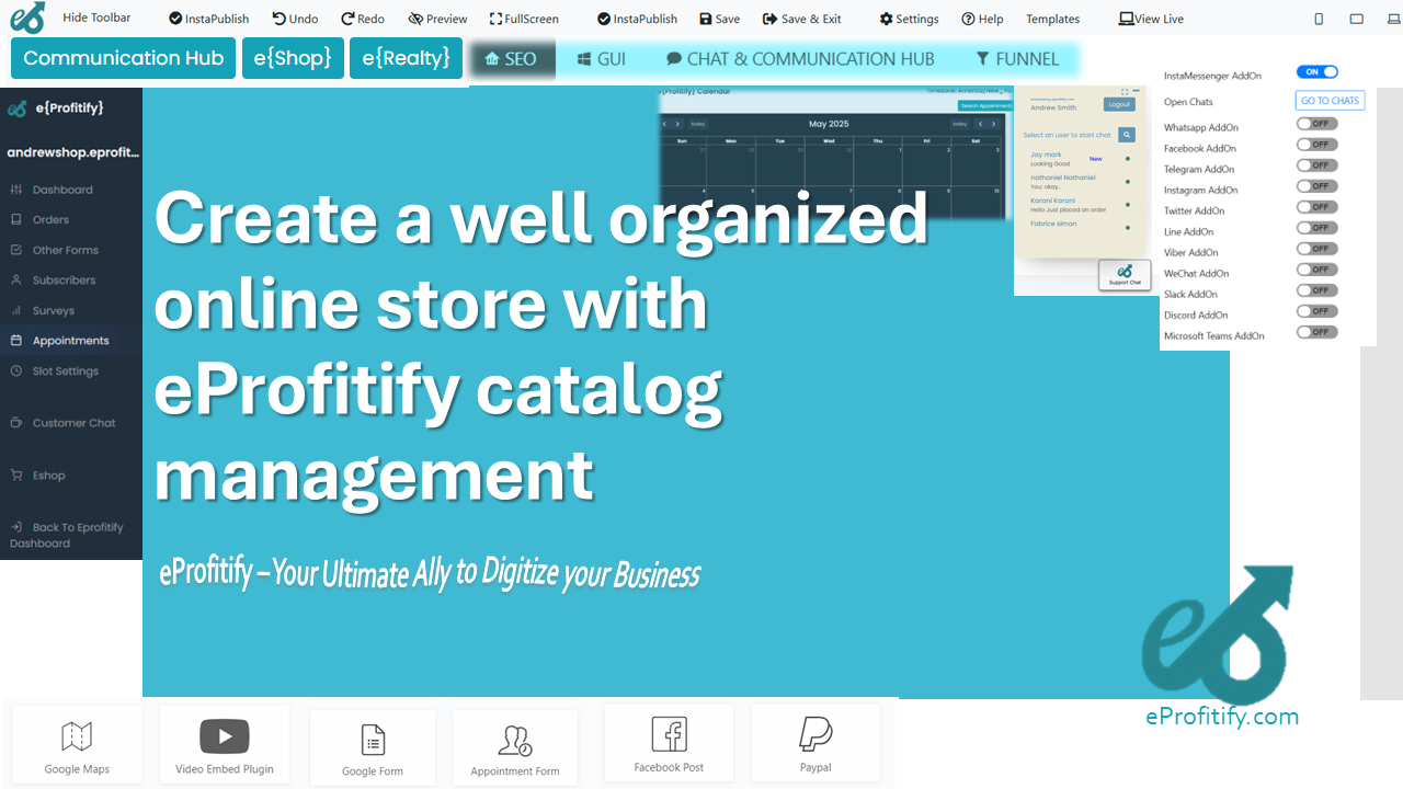 Create a well organized online store with eProfitify catalog management
